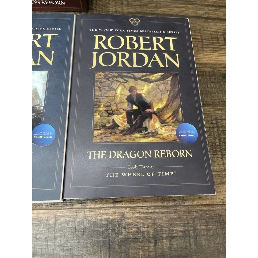 Wheel of Time 3 Paperback Box Set Eye of the World Great Hunt Dragon Reborn Slip